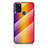 Silicone Frame Mirror Rainbow Gradient Case Cover LS2 for Samsung Galaxy A21s Orange