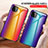 Silicone Frame Mirror Rainbow Gradient Case Cover LS2 for Samsung Galaxy A22 5G