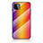Silicone Frame Mirror Rainbow Gradient Case Cover LS2 for Samsung Galaxy A22s 5G Orange