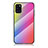 Silicone Frame Mirror Rainbow Gradient Case Cover LS2 for Samsung Galaxy A31 Pink