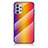 Silicone Frame Mirror Rainbow Gradient Case Cover LS2 for Samsung Galaxy A32 5G Orange