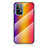 Silicone Frame Mirror Rainbow Gradient Case Cover LS2 for Samsung Galaxy A52 4G Orange