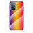 Silicone Frame Mirror Rainbow Gradient Case Cover LS2 for Samsung Galaxy A52 5G Orange