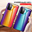 Silicone Frame Mirror Rainbow Gradient Case Cover LS2 for Samsung Galaxy A72 4G