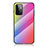 Silicone Frame Mirror Rainbow Gradient Case Cover LS2 for Samsung Galaxy A72 5G Pink