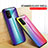 Silicone Frame Mirror Rainbow Gradient Case Cover LS2 for Samsung Galaxy A91