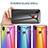 Silicone Frame Mirror Rainbow Gradient Case Cover LS2 for Samsung Galaxy M01s