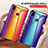 Silicone Frame Mirror Rainbow Gradient Case Cover LS2 for Samsung Galaxy M01s