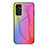 Silicone Frame Mirror Rainbow Gradient Case Cover LS2 for Samsung Galaxy M13 4G