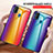 Silicone Frame Mirror Rainbow Gradient Case Cover LS2 for Samsung Galaxy M21