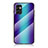 Silicone Frame Mirror Rainbow Gradient Case Cover LS2 for Samsung Galaxy M23 5G Blue