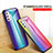 Silicone Frame Mirror Rainbow Gradient Case Cover LS2 for Samsung Galaxy M52 5G