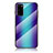 Silicone Frame Mirror Rainbow Gradient Case Cover LS2 for Samsung Galaxy S20 5G Blue