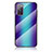 Silicone Frame Mirror Rainbow Gradient Case Cover LS2 for Samsung Galaxy S20 FE (2022) 5G Blue