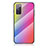 Silicone Frame Mirror Rainbow Gradient Case Cover LS2 for Samsung Galaxy S20 FE 4G Pink