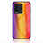 Silicone Frame Mirror Rainbow Gradient Case Cover LS2 for Vivo iQOO 10 5G Orange