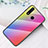 Silicone Frame Mirror Rainbow Gradient Case Cover LS2 for Vivo iQOO U3 4G