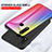 Silicone Frame Mirror Rainbow Gradient Case Cover LS2 for Vivo iQOO U3 4G