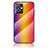 Silicone Frame Mirror Rainbow Gradient Case Cover LS2 for Vivo iQOO Z6 5G Orange