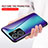 Silicone Frame Mirror Rainbow Gradient Case Cover LS2 for Vivo T1 4G