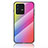 Silicone Frame Mirror Rainbow Gradient Case Cover LS2 for Vivo V23 Pro 5G