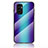 Silicone Frame Mirror Rainbow Gradient Case Cover LS2 for Vivo V23e Blue