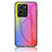 Silicone Frame Mirror Rainbow Gradient Case Cover LS2 for Vivo V25 Pro 5G