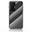 Silicone Frame Mirror Rainbow Gradient Case Cover LS2 for Vivo X70 Pro 5G Black