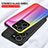 Silicone Frame Mirror Rainbow Gradient Case Cover LS2 for Vivo X80 Lite 5G