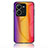 Silicone Frame Mirror Rainbow Gradient Case Cover LS2 for Vivo X80 Lite 5G Orange