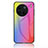 Silicone Frame Mirror Rainbow Gradient Case Cover LS2 for Vivo X90 5G