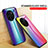 Silicone Frame Mirror Rainbow Gradient Case Cover LS2 for Vivo X90 5G