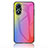 Silicone Frame Mirror Rainbow Gradient Case Cover LS2 for Vivo Y02S