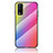 Silicone Frame Mirror Rainbow Gradient Case Cover LS2 for Vivo Y12A