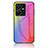 Silicone Frame Mirror Rainbow Gradient Case Cover LS2 for Vivo Y22