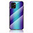 Silicone Frame Mirror Rainbow Gradient Case Cover LS2 for Vivo Y32t Blue