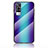 Silicone Frame Mirror Rainbow Gradient Case Cover LS2 for Vivo Y53s NFC Blue
