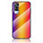 Silicone Frame Mirror Rainbow Gradient Case Cover LS2 for Vivo Y53s NFC Orange
