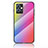 Silicone Frame Mirror Rainbow Gradient Case Cover LS2 for Vivo Y75 5G