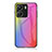 Silicone Frame Mirror Rainbow Gradient Case Cover LS2 for Xiaomi Poco C65