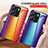 Silicone Frame Mirror Rainbow Gradient Case Cover LS2 for Xiaomi Poco C65