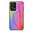 Silicone Frame Mirror Rainbow Gradient Case Cover LS2 for Xiaomi Poco F5 5G Pink