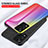 Silicone Frame Mirror Rainbow Gradient Case Cover LS2 for Xiaomi Poco M4 Pro 5G