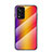 Silicone Frame Mirror Rainbow Gradient Case Cover LS2 for Xiaomi Poco M4 Pro 5G Orange