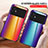 Silicone Frame Mirror Rainbow Gradient Case Cover LS2 for Xiaomi Poco M5 4G