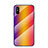 Silicone Frame Mirror Rainbow Gradient Case Cover LS2 for Xiaomi Redmi 9i Orange