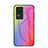 Silicone Frame Mirror Rainbow Gradient Case Cover LS2 for Xiaomi Redmi K40S 5G