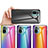 Silicone Frame Mirror Rainbow Gradient Case Cover LS2 for Xiaomi Redmi Note 10 4G