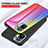 Silicone Frame Mirror Rainbow Gradient Case Cover LS2 for Xiaomi Redmi Note 10 4G