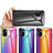 Silicone Frame Mirror Rainbow Gradient Case Cover LS2 for Xiaomi Redmi Note 10 5G